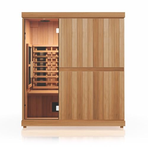 Finnmark 4-Person Home Infrared Sauna Kit, Both Near & Far Infrared Panels, UL-Listed for Safety, Bluetooth Audio, 170° in Under 1-Hour, Red Light Therapy, Touchscreen Control, PremiumWesternRedcedar