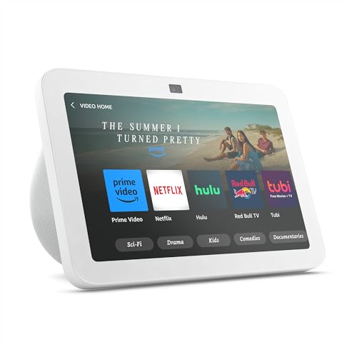 All-new Echo Show 8 (3rd Gen, 2023 release) | With Spatial Audio, Smart Home Hub, and Alexa | Glacier White