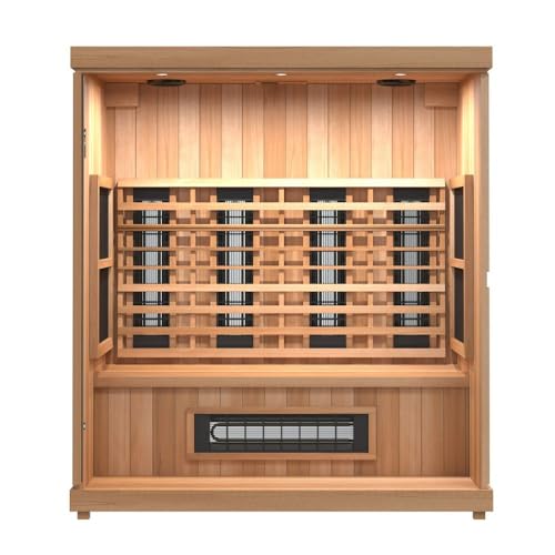 Finnmark 4-Person Home Infrared Sauna Kit, Both Near & Far Infrared Panels, UL-Listed for Safety, Bluetooth Audio, 170° in Under 1-Hour, Red Light Therapy, Touchscreen Control, PremiumWesternRedcedar