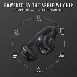 Beats Solo3 Wireless On-Ear Headphones - Apple W1 Headphone Chip, Class 1 Bluetooth, 40 Hours of Listening Time, Built-in Microphone - Black (Latest Model)