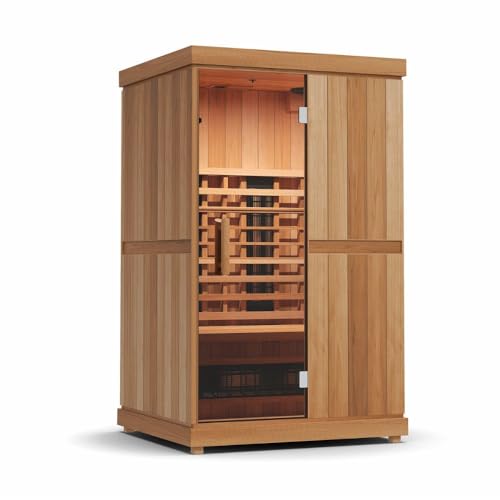 Finnmark 2-Person Home Infrared Sauna Kit, Both Near & Far Infrared Panels, UL-Listed for Safety, Bluetooth Audio, 170° in Under 1-Hour, Red Light Therapy, Touchscreen Control, PremiumWesternRedcedar