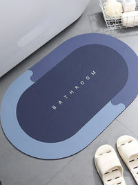 Super Absorbent Shower Bath Mat Bathroom Anti-Slip Carpet Rug Simple Kitchen Entrance Soft Door Bathtub Side Bath Mat Home Decor