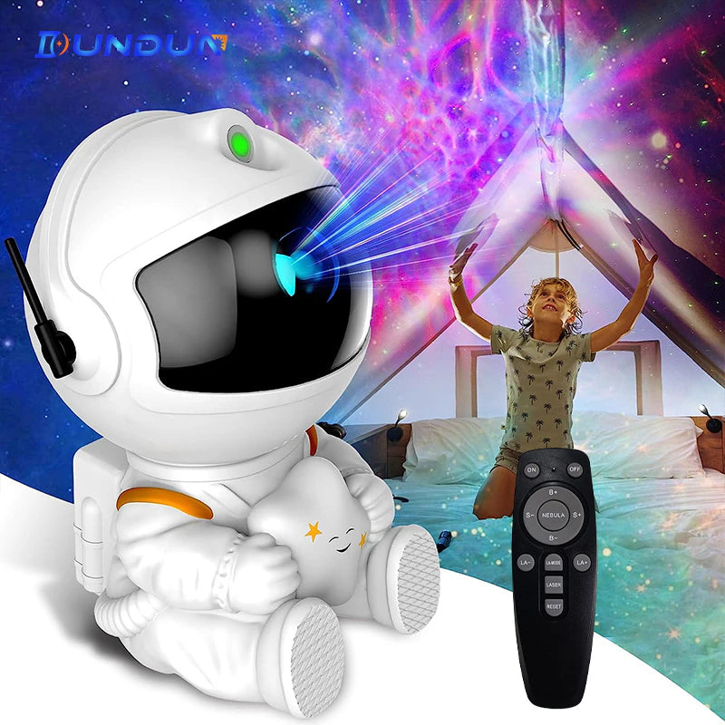 Starry Sky Astronaut Galaxy Projector LED Night Light: Ideal Home Decor for Bedroom, Children's Gifts