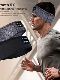 Experience Ultimate Comfort: All-in-One Wireless Bluetooth Headband | Sports & Sleep-Friendly Over-the-Ear Earbuds | Music-Enabled, Soft Eye Mask | Perfect for Active Lifestyles and Relaxing Sleep