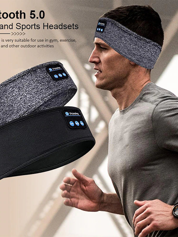 Experience Ultimate Comfort: All-in-One Wireless Bluetooth Headband | Sports & Sleep-Friendly Over-the-Ear Earbuds | Music-Enabled, Soft Eye Mask | Perfect for Active Lifestyles and Relaxing Sleep