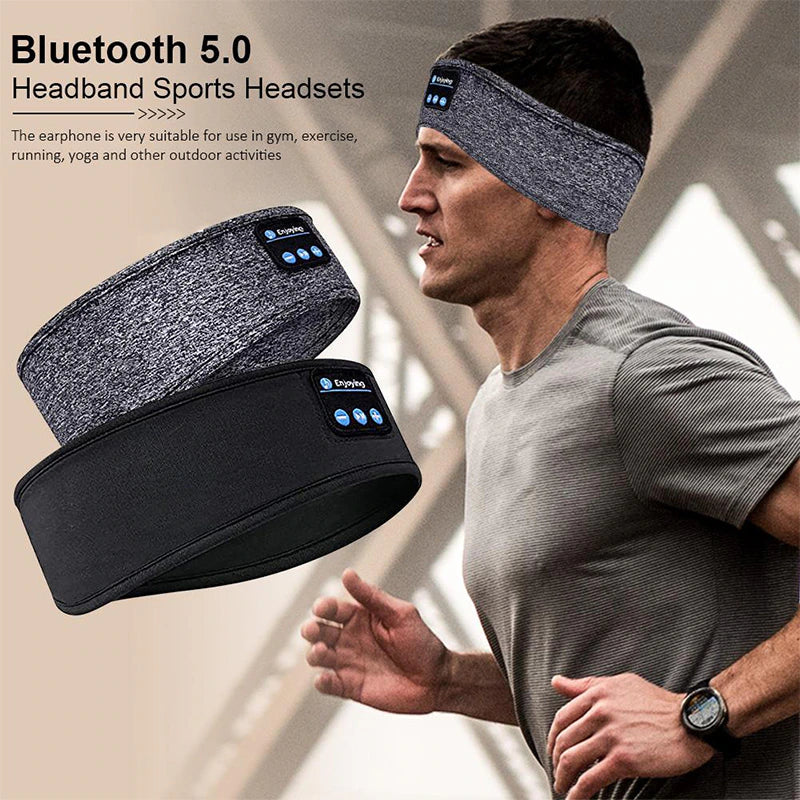 Experience Ultimate Comfort: All-in-One Wireless Bluetooth Headband | Sports & Sleep-Friendly Over-the-Ear Earbuds | Music-Enabled, Soft Eye Mask | Perfect for Active Lifestyles and Relaxing Sleep