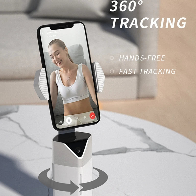 Capture Every Moment Perfectly: AI-Powered 360° Rotation Smartphone Holder Tripod - Advanced Gesture Control Gimbal Stabilizer for Flawless Live Vlogging and Dynamic Video Recording