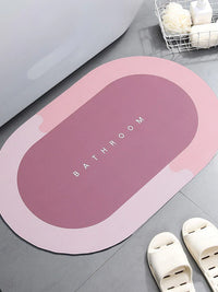 Super Absorbent Shower Bath Mat Bathroom Anti-Slip Carpet Rug Simple Kitchen Entrance Soft Door Bathtub Side Bath Mat Home Decor
