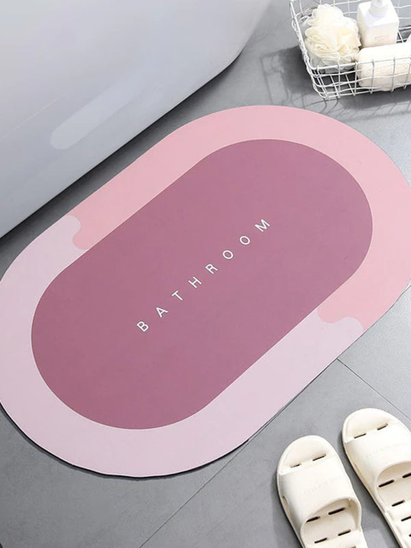 Super Absorbent Shower Bath Mat Bathroom Anti-Slip Carpet Rug Simple Kitchen Entrance Soft Door Bathtub Side Bath Mat Home Decor