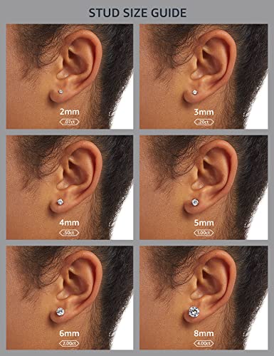 Amazon Collection IGI Certified Platinum Round-Cut Diamond Stud Earrings (4cttw, G-H Color, VS2 Clarity)