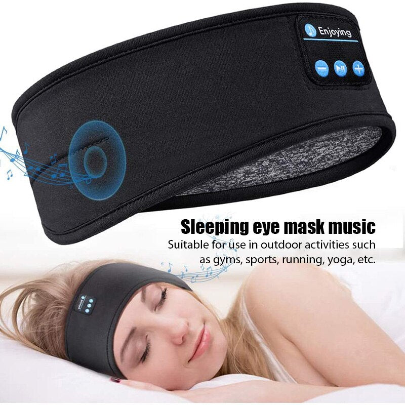 Experience Ultimate Comfort: All-in-One Wireless Bluetooth Headband | Sports & Sleep-Friendly Over-the-Ear Earbuds | Music-Enabled, Soft Eye Mask | Perfect for Active Lifestyles and Relaxing Sleep
