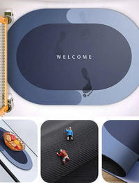 Super Absorbent Shower Bath Mat Bathroom Anti-Slip Carpet Rug Simple Kitchen Entrance Soft Door Bathtub Side Bath Mat Home Decor