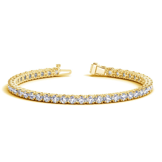 20 Carat Classic Diamond Tennis Bracelet 14K Yellow Gold Value Collection