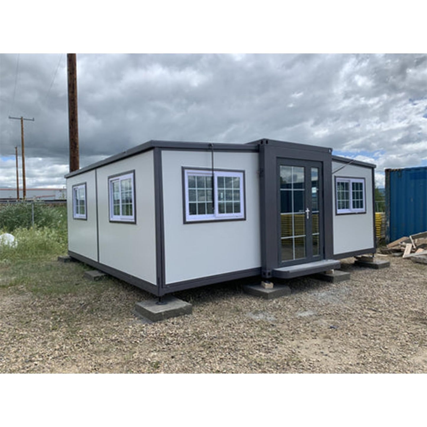 Chery Industrial Expandable Prefab House 19ft x 20ft with Cabinet,Exquisitely Designed Modern Villa Prefab House for Live,Work