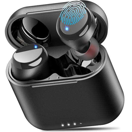 TOZO T6 Wireless Earbuds Bluetooth 5.3 Headphones, Ergonomic Design in-Ear Headset, 50Hrs Playtime with Wireless Charging Case, APP EQ Customisable, IPX8 Waterproof, New Upgraded Version