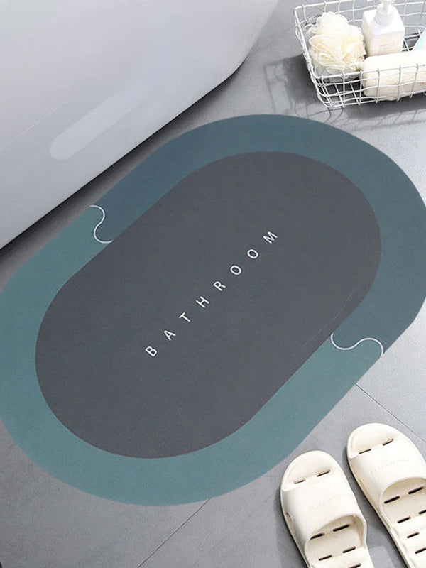Super Absorbent Shower Bath Mat Bathroom Anti-Slip Carpet Rug Simple Kitchen Entrance Soft Door Bathtub Side Bath Mat Home Decor