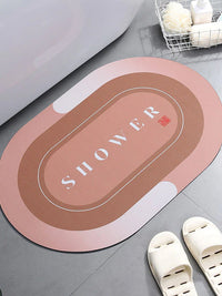 Super Absorbent Shower Bath Mat Bathroom Anti-Slip Carpet Rug Simple Kitchen Entrance Soft Door Bathtub Side Bath Mat Home Decor