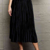 Ninexis Accordion Pleated Flowy Midi Skirt