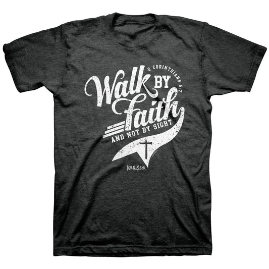 Walk By Faith Adult T-Shirt - By KERUSSO