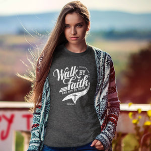 Walk By Faith Adult T-Shirt - By KERUSSO