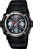 Casio G-Shock Men's Tough Solar Atomic Black Resin Sport Watch AWGM100-1ACR