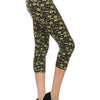 Clover Print, High Rise, Fitted Capri Leggings