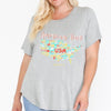 Usa Tour Graphic Round Hem Short Sleeve Top