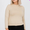 Plus Size Mock Neck Solid Top