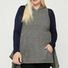 Plus Size Two Tone Knit, Sleeveless Top