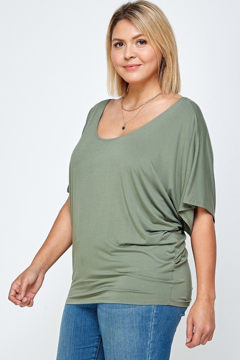 Solid Knit Top, With A Flowy Silhouette