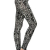 Yoga Style Banded Lined Tie Dye Printed Knit Legging With High Waist.