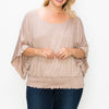 Solid Top Featuring Flattering Wide Sleeves