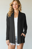 Casual Cardigan Featuring Collar And Side Pockets