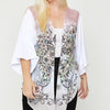 Floral Wings Sublimation Print, Long Body Cardigan