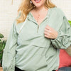 Hood Front Metal Zipper With Front Pocket Windbreaker