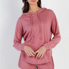 Racer Back Detail Long Sleeve Hooded Top & Short Set