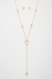 Heart Y Shape Metal Necklace