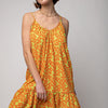 Floral Printed Wool Peach Cami Dress