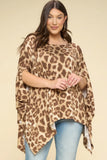 Animal Printed Rayon Span Poncho no