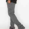 Solid Flare Stacked Track Pants