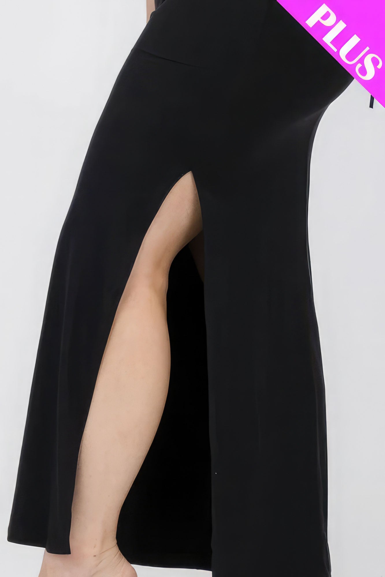 Plus Size Crisscross Back Split Thigh Maxi Dress