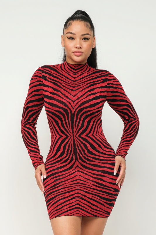 Aminal Jacquard Midi Dress W/ Lurex