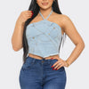 Halter Denim Top