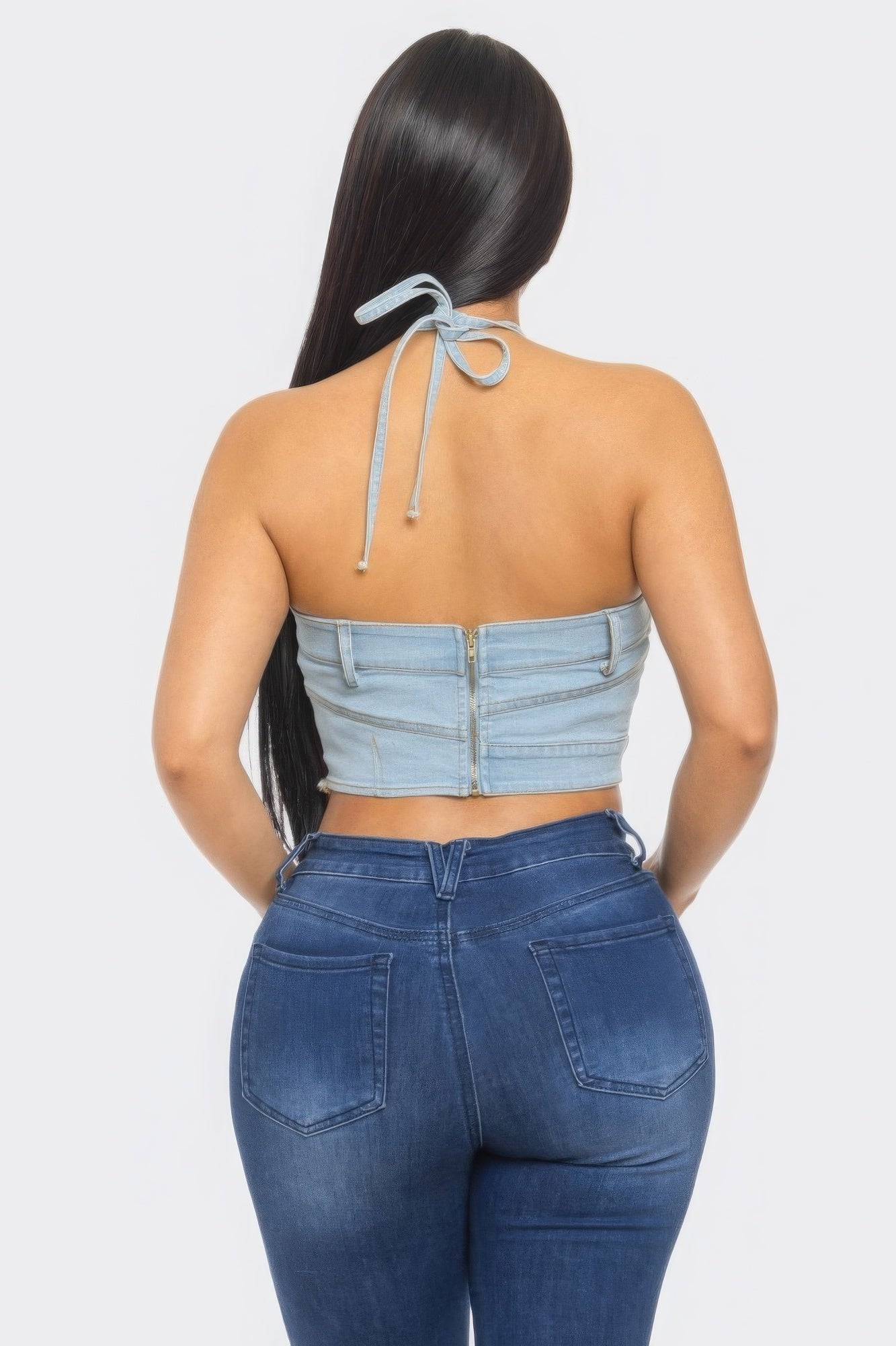 Halter Denim Top