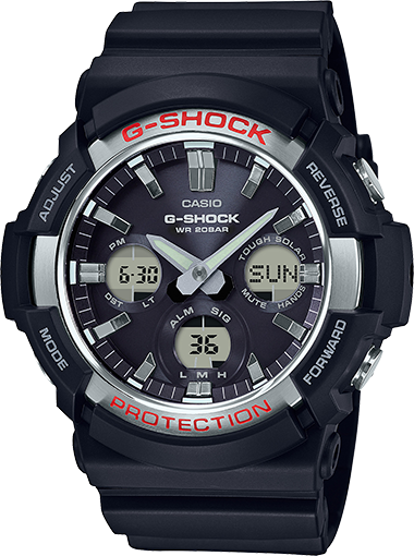 Casio Men's 'G SHOCK' Quartz Resin Casual Watch, Color Black GAS-100-1ACR