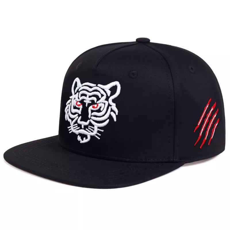 Black Tiger Embroidery Baseball Cap Unisex