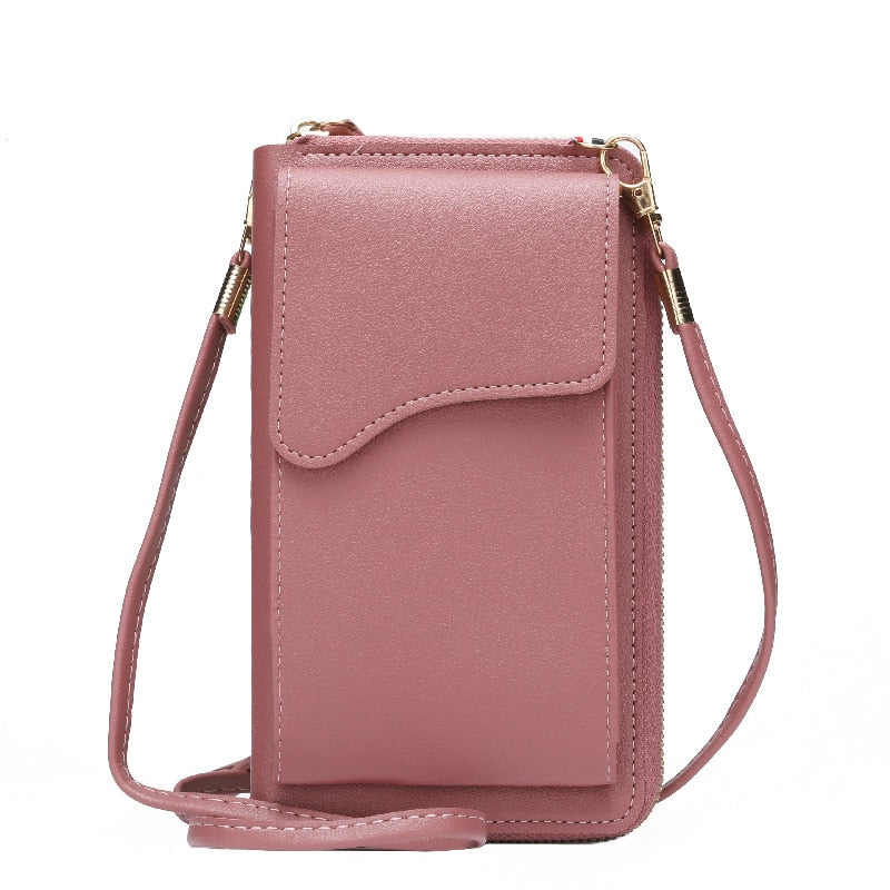 Elegant Women's Crossbody Shoulder Bag - Chic PU Leather Design with Dedicated Cell Phone Pocket, Card Clutches, and Wallet Functionality, Perfect for Daily Use and Special Occasions