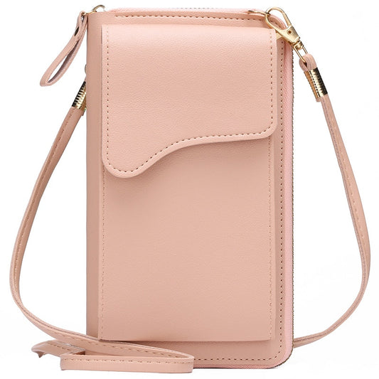 Elegant Women's Crossbody Shoulder Bag - Chic PU Leather Design with Dedicated Cell Phone Pocket, Card Clutches, and Wallet Functionality, Perfect for Daily Use and Special Occasions