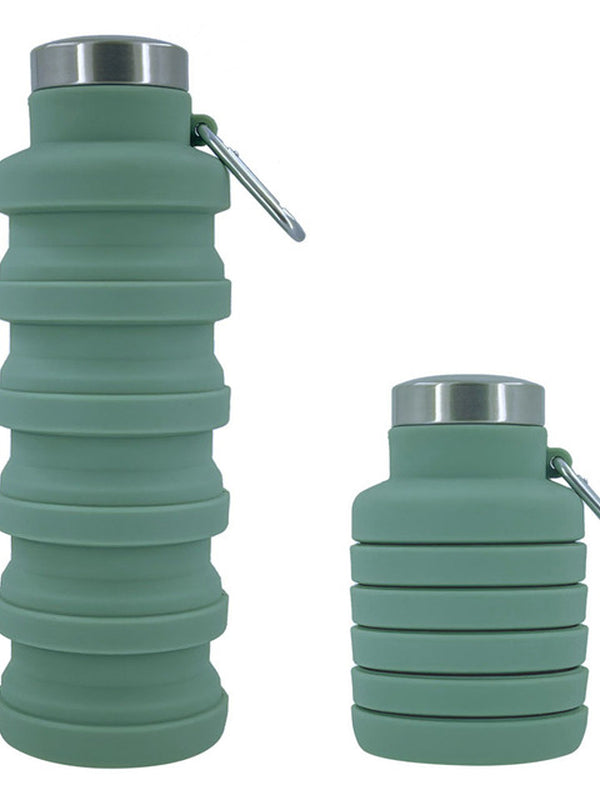 New Portable Silicone Water Bottle Retractable Folding Coffee Bottle Cups E Outdoor Travel Tools Collapsible Sport Bottles
