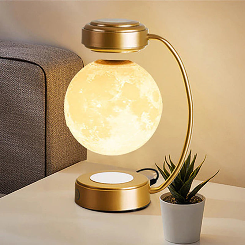 Transform Your Space: Enchanting 3D Levitating Moon Lamp | Wireless LED with Mesmerizing Rotation | Three Soothing Colors | Create a Magical Atmosphere in Your Bedroom | The Ultimate Novelty Christmas Gift"